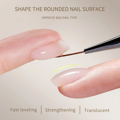Builder Gel Base 2-Bottle Set, 15ml Each with Transparent Construction Primer for UV or LED Nail Extension Application