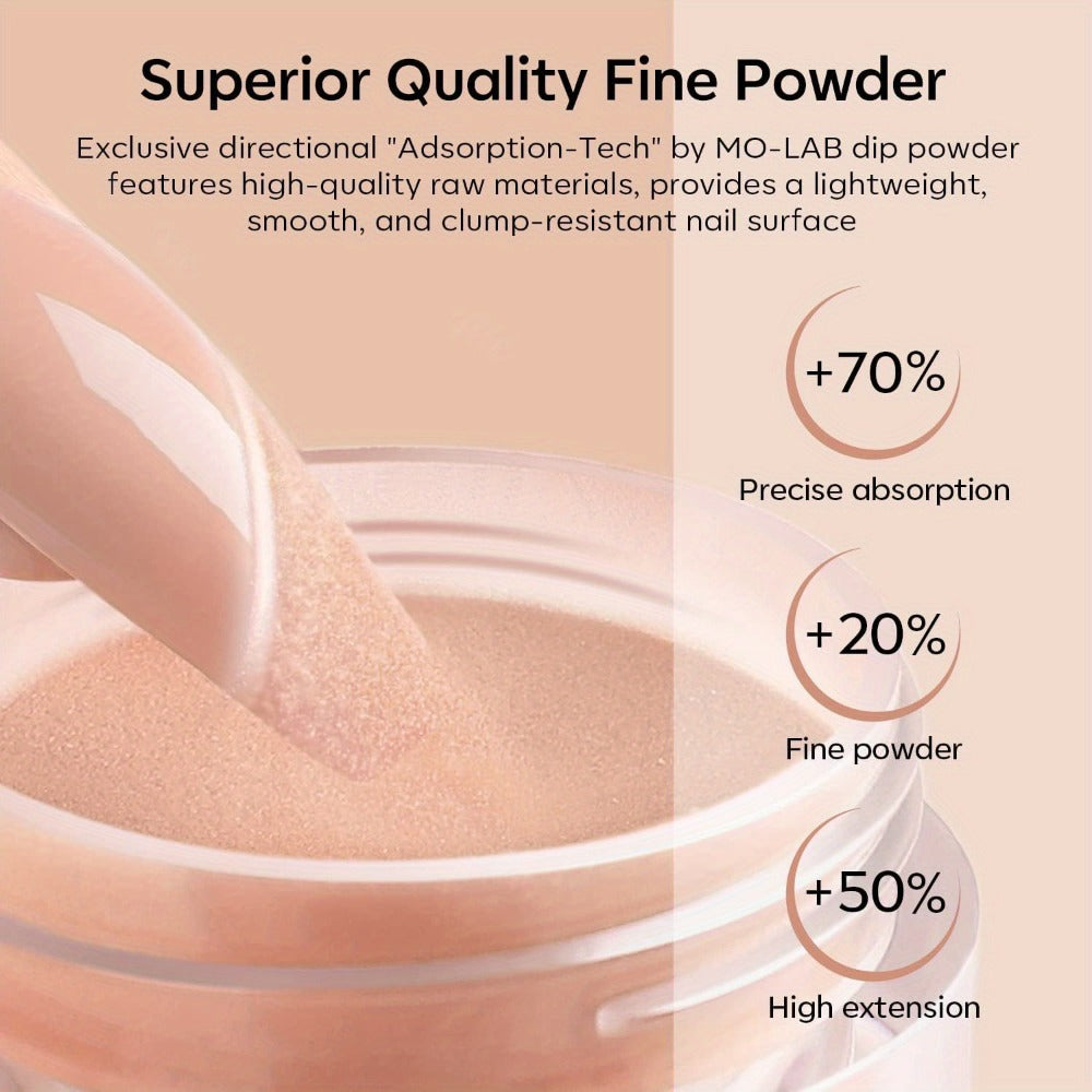 Dip Powder Nail Kit with NOCIS Label, Four Nude and Gold Glitter Powders, Three 10ml Liquids and Four Tools