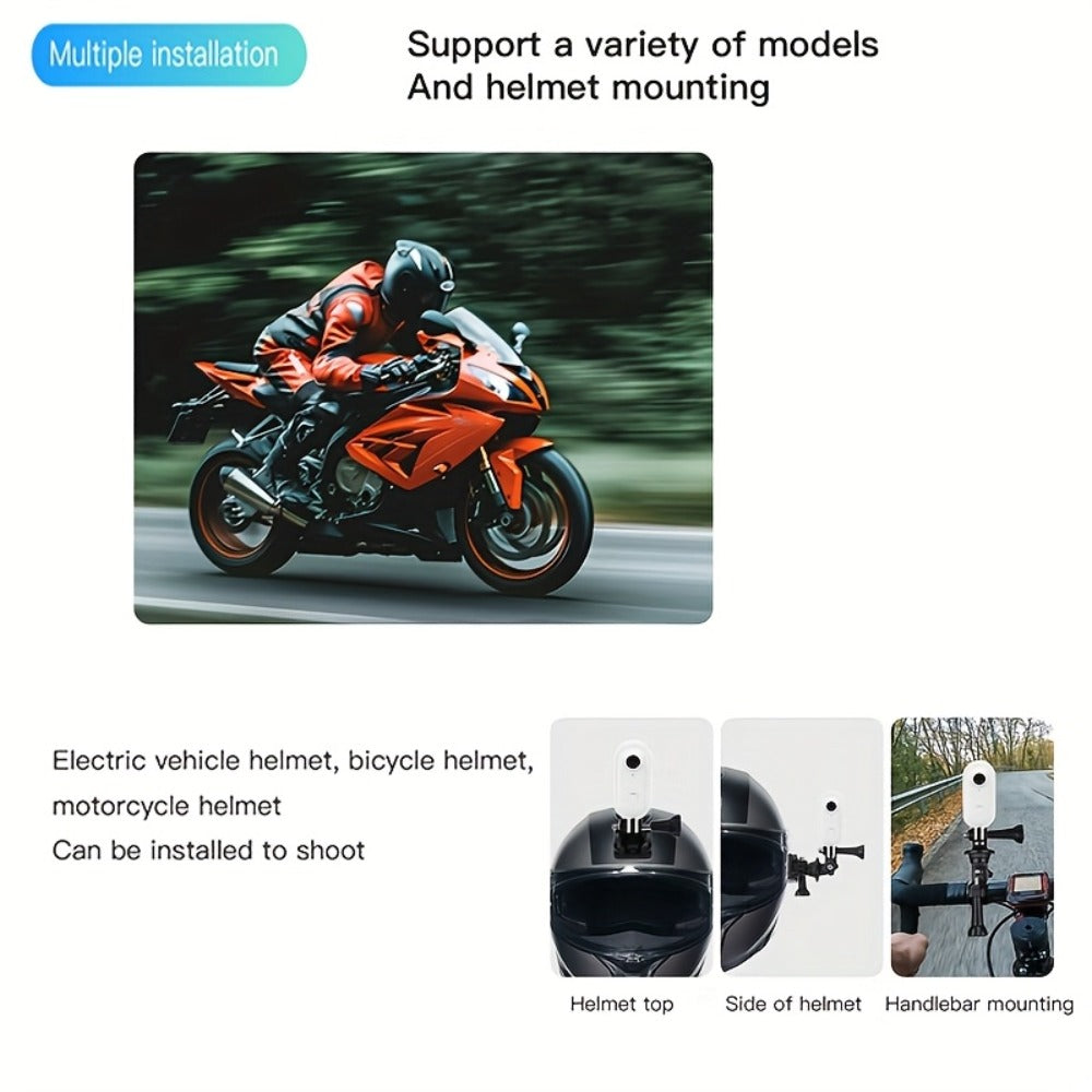 Mini Action Camera Thumb Size Wide Angle Lens 800mAh Battery with Memory Card Wearable Pocket Camera for Sports FPV Pet Monitoring Video Recording Portable Ultra-Clear