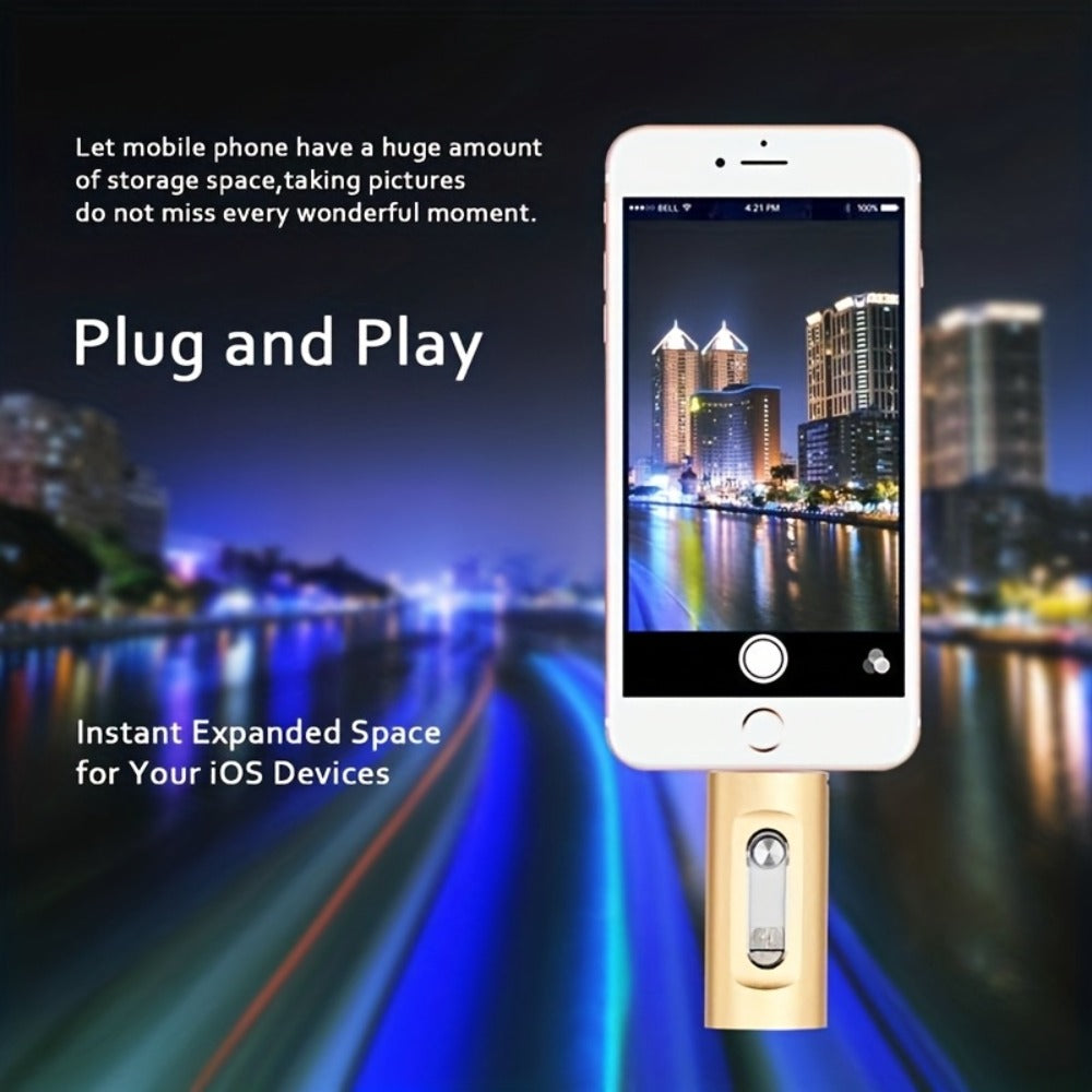 USB Flash Drive, 4-in-1 USB 3.0 Multi-Connector Drive with 128GB or 256GB Capacity and Four Color Options