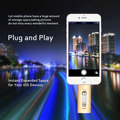 USB Flash Drive, 4-in-1 USB 3.0 Multi-Connector Drive with 128GB or 256GB Capacity and Four Color Options