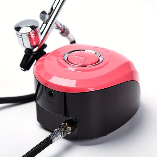 Airbrush Kit with Mini Air Compressor Dual-Action Gravity Feed 0.3mm - Portable Makeup Foundation Nail Art Cake Decorating Body Art Painting Craft Airbrush Gun Set for Beginners & Artists