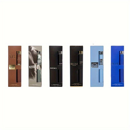 Men's Travel Cologne Gift Set 6-Pack 1.18 oz Each - 6 Distinct EDP Fragrances Sampler, Masculine Scent Variety for Daily Rotation Travel Office, Valentine Birthday Holiday Gift for Him