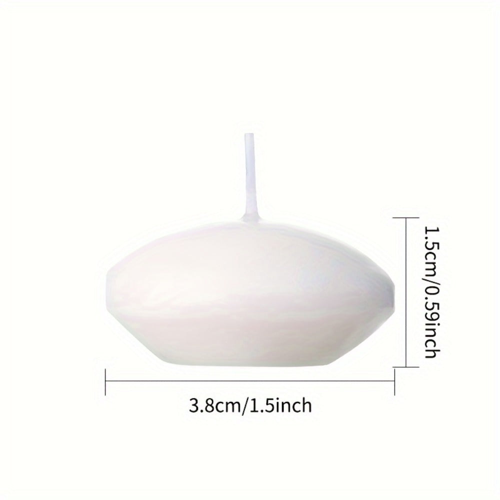 Floating Candles White Set of 42 – 1.5 Inch Small Pool Candles, 4-8 Hour Burn, Wedding Centerpiece, Pool Party, Christmas, Halloween, Easter & Thanksgiving Ambience Decoration