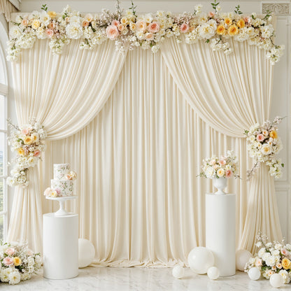 Two-Piece Photography Backdrop Curtain Set, 59 x 118 Inches per Panel, with Rod Pockets and Color Options