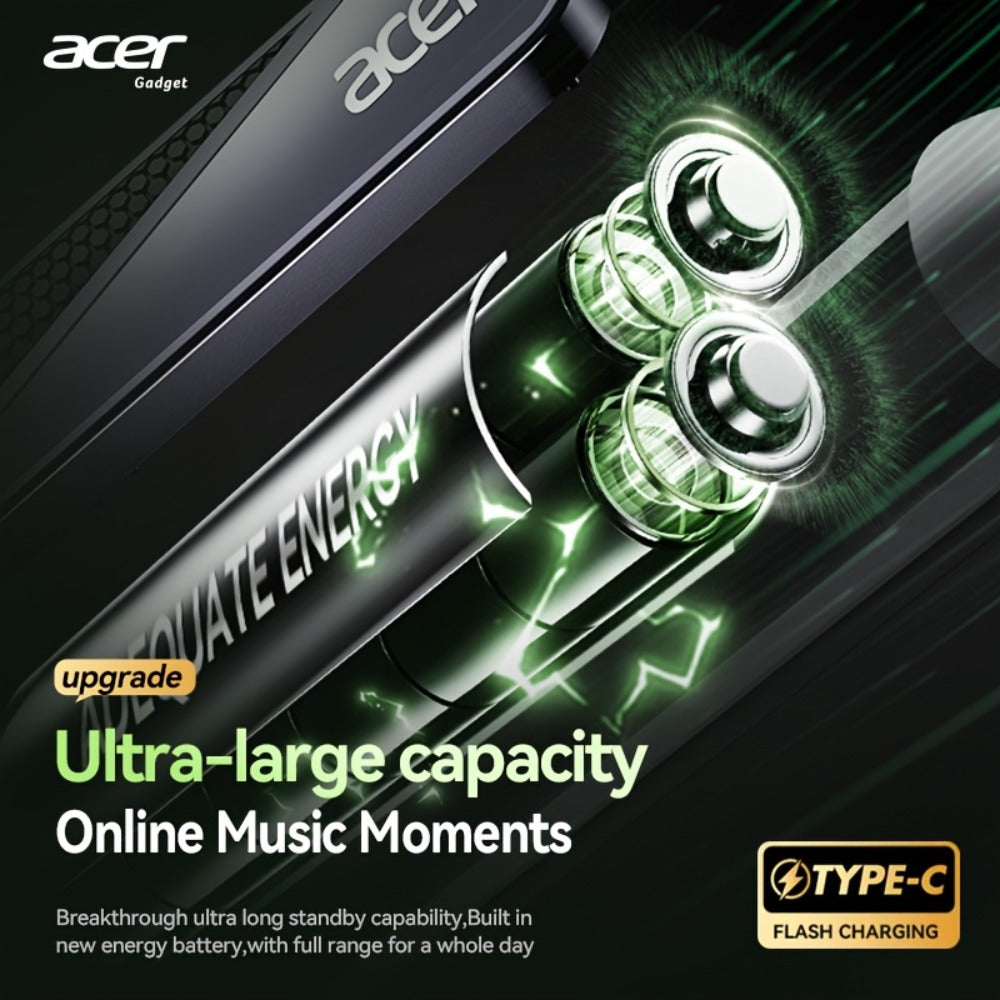 Acer TWS Wireless Earbuds Gaming Mode Low Latency, Noise Isolation Stereo Sound USB-C Charging Long Battery Life