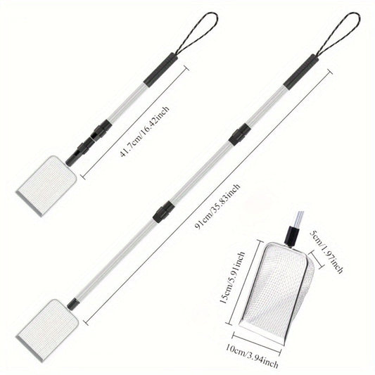 Stainless Steel Beach Sand Sifter with Retractable Telescopic Handle – Portable Sand Sieve for Treasure Hunting, Shell & Conch Collecting | Beach Tool for Kids & Adults, Doubles as Cat Litter Scoop