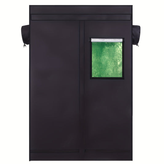 Grow Tent 120x60x180cm Hydroponic Indoor Plant Tent Dismountable with Observation Window, Black