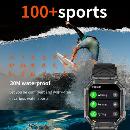 GPS Outdoor Smartwatch All-Metal Body, IPX8 Waterproof, Built-in GPS, Altimeter Barometer & Compass, LED Flashlight, Bluetooth Calling & Message Alerts, Silicone or Steel Strap – Rugged Adventure Watch for Men