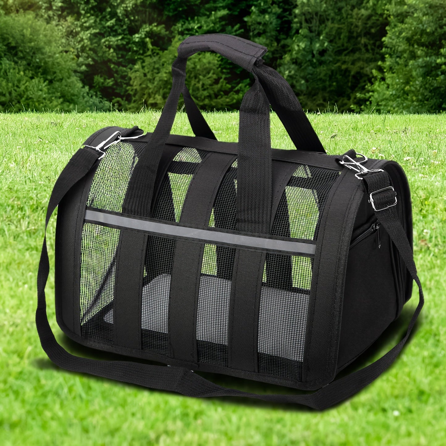 Foldable Pet Carrier Bag Breathable Mesh – Portable Soft Sided Tote for Cats & Small Dogs, Collapsible Travel Handbag, S/M/L, 7 Colors – Ideal for Vet Visits & Outdoor Trips