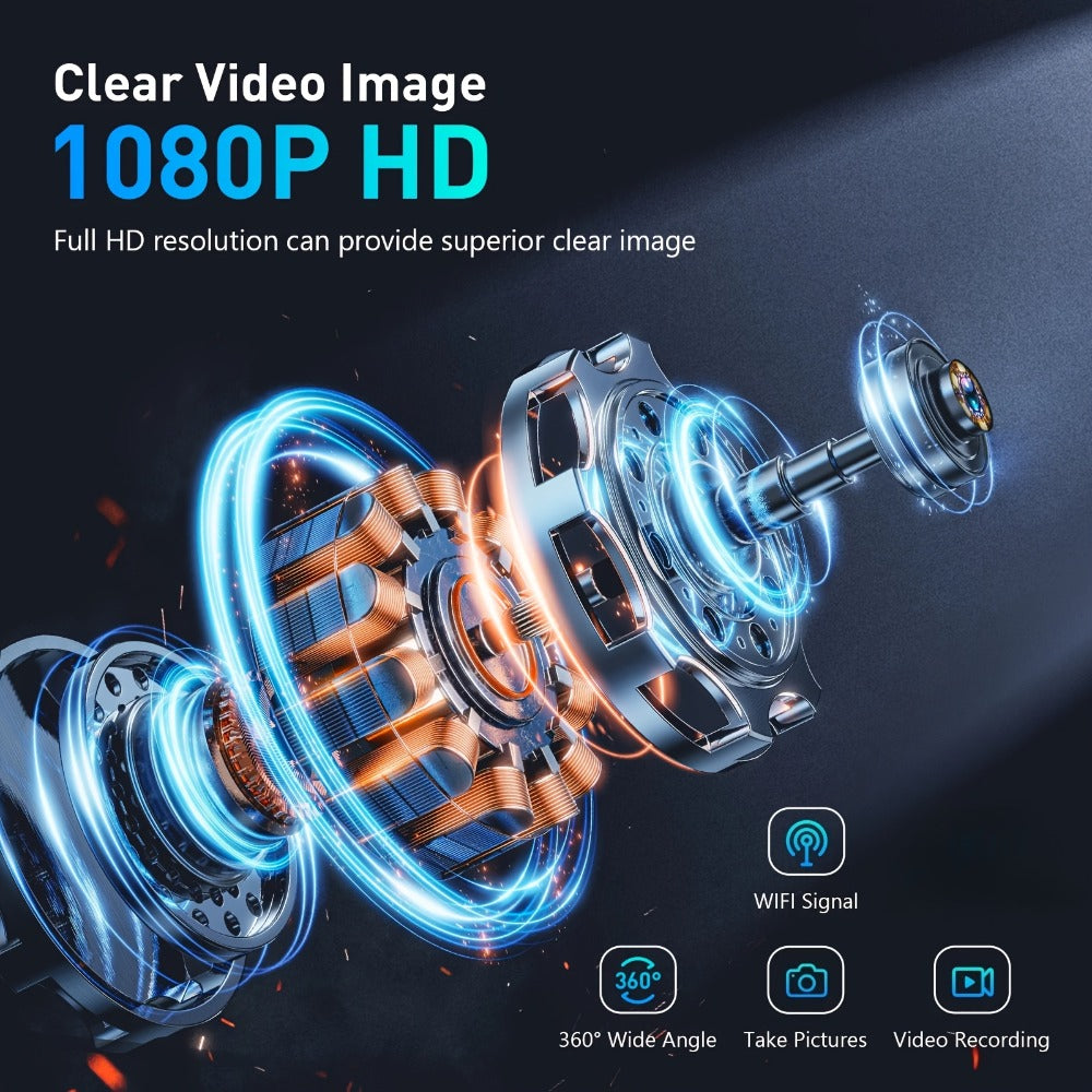 Ear Washer and 1080P-Marked Visual Ear Camera Kit with WiFi Smartphone Viewing and Accessory Tips