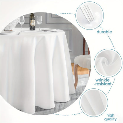 120-Inch Round Tablecloth Multipacks in Black or White with Six-, Twelve- or Eighteen-Piece Options