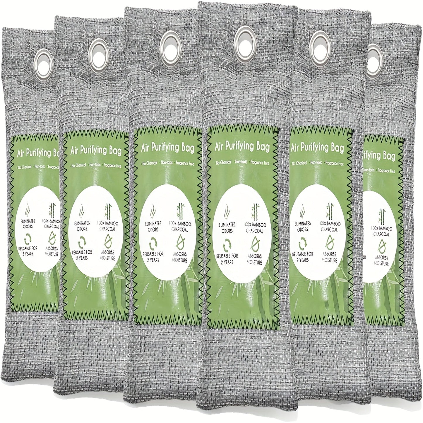 Bamboo Charcoal Air Purifying Bags Odor Absorber & Moisture Absorber Natural Activated Charcoal Odor Eliminator for Car Home Closet Shoe Refrigerator Pet Area Multi-Pack