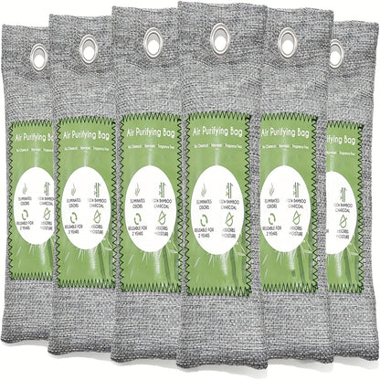 Bamboo Charcoal Air Purifying Bags Odor Absorber & Moisture Absorber Natural Activated Charcoal Odor Eliminator for Car Home Closet Shoe Refrigerator Pet Area Multi-Pack