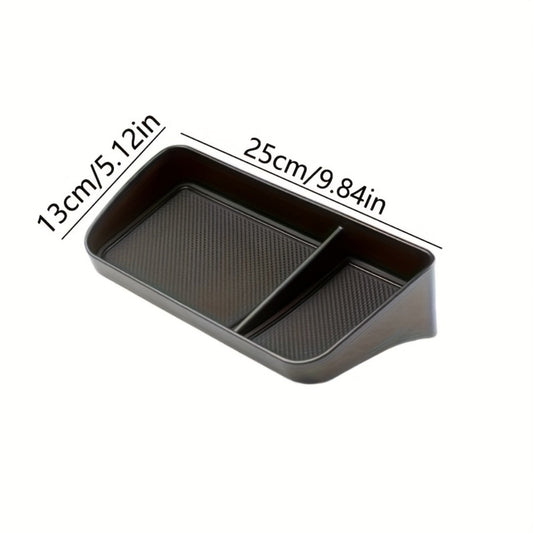 Car Dashboard Non-Slip Tray Organizer - Rubber Base Open Front Holder for Phone Keys Coins Cards, Universal Anti-Slip Car Dash Storage Tray