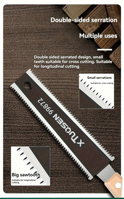 Japanese Pull Saw Set 3-Piece Double-Sided Hand Saw with Fine & Coarse Teeth Flush Cut Tenon Saw for an Everyday Personal Care Routine