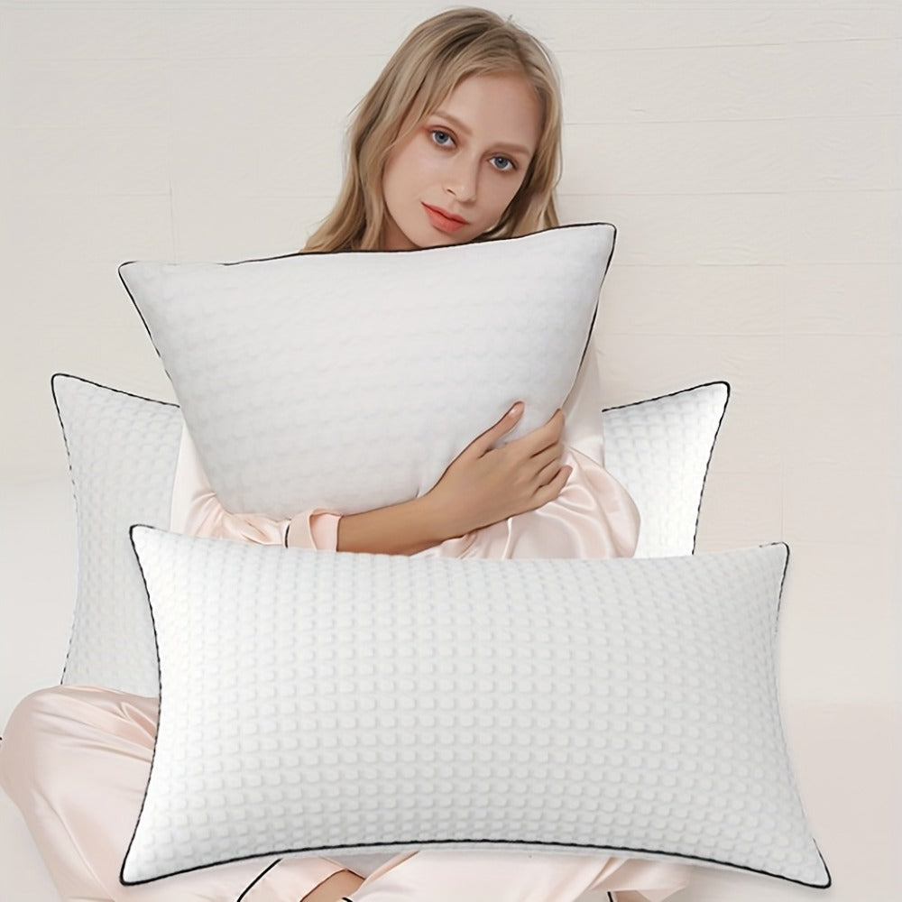 Cooling Bed Pillows Ultra-Soft Hollow Fiber Fill with 3D Airflow Technology – Hotel-Grade Breathable Support for All Seasons | Standard Queen King | 2 or 4 Pack