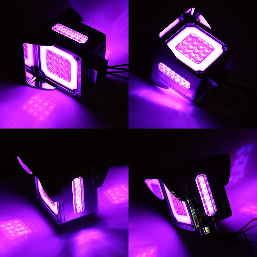 LED Side Marker Lights Square Truck Cab Clearance Lights 12V Waterproof Turn Signal Indicator Side Lights for Cars Trucks Trailers, Multi-Color Available (Red Amber Blue Green Purple Ice Blue)