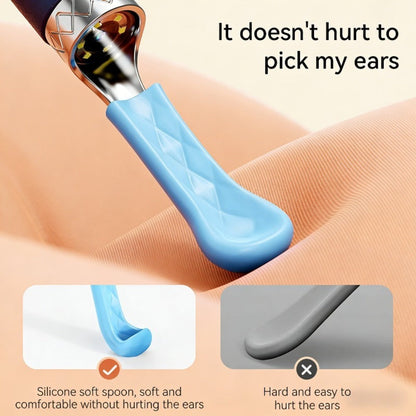 12-in-1 Rechargeable Camera Ear Cleaning Kit with LED Light, Storage Case and Beige or Blue Checkout