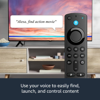 Amazon Fire TV Replacement Remote with Alexa Voice Search – Works with Fire TV Stick 4K Max Gen 1 2, Cube Gen 1 2 3, Stick Lite, Echo Show 15, All 2021+ Fire TV Models, Bluetooth Wireless