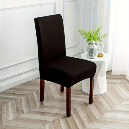 Chair Cover Set of 4 or 6 Stretch Jacquard Dining Slipcovers in Nine Available Color Choices