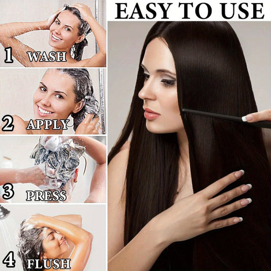 Natural Gray Hair Coverage Shampoo 6PCS Set 3-in-1 Darkening Formula – No Ammonia Color Restorer for Black & Brown Hair, Shampoo Conditioner & Color in One, 3.38oz Each for Men & Women