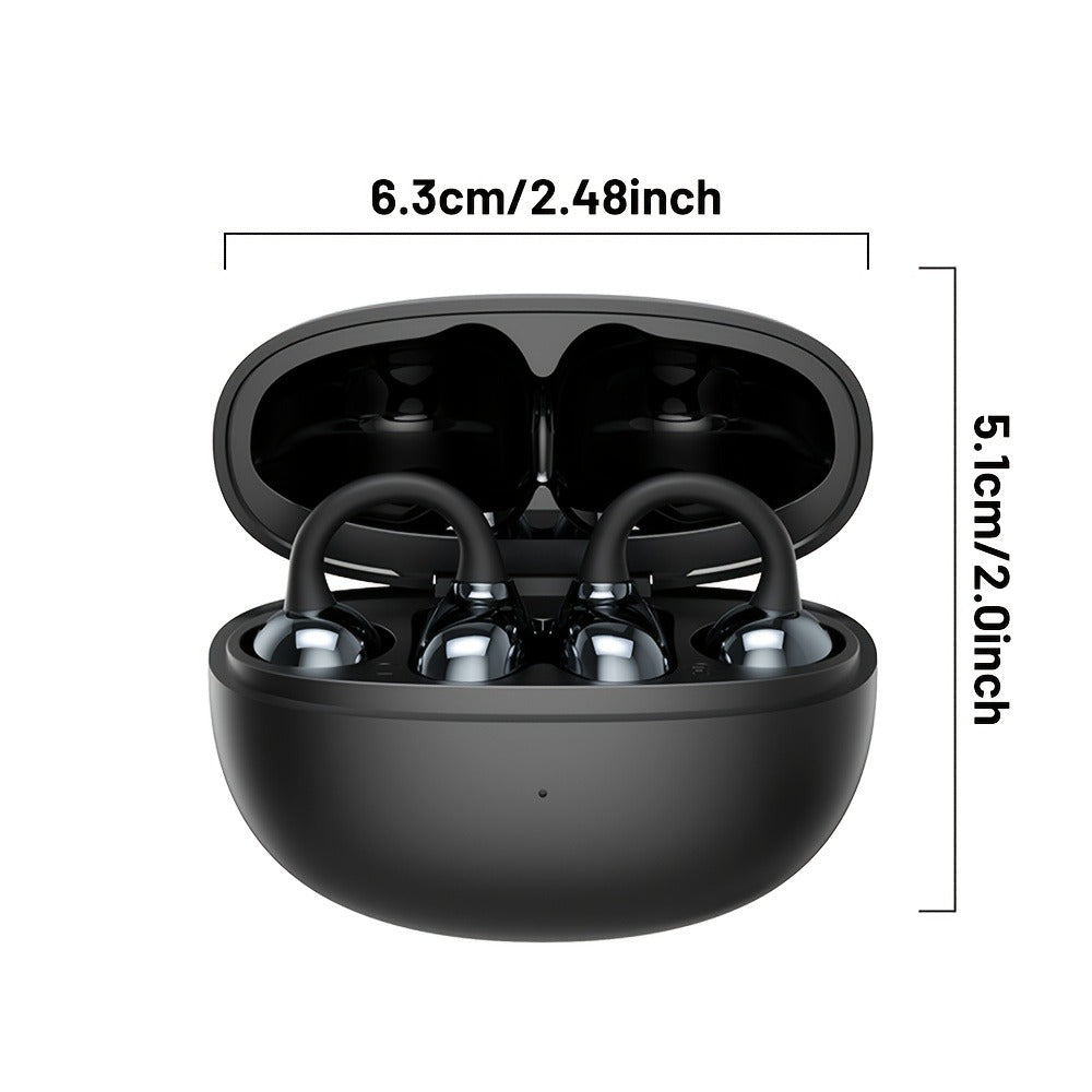 Philips TWS Ear Clip Sport Headset Hi-Fi Bass Stereo HD Calls Earhook Wireless Bluetooth for Music Gaming Business iOS Android Gift for Couples Valentine Black Gold