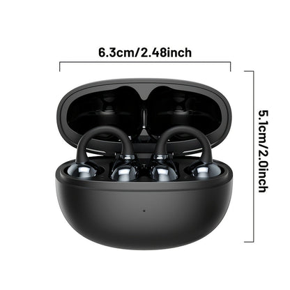 Philips TWS Ear Clip Sport Headset Hi-Fi Bass Stereo HD Calls Earhook Wireless Bluetooth for Music Gaming Business iOS Android Gift for Couples Valentine Black Gold