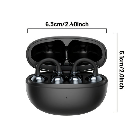 Philips TWS Ear Clip Sport Headset Hi-Fi Bass Stereo HD Calls Earhook Wireless Bluetooth for Music Gaming Business iOS Android Gift for Couples Valentine Black Gold