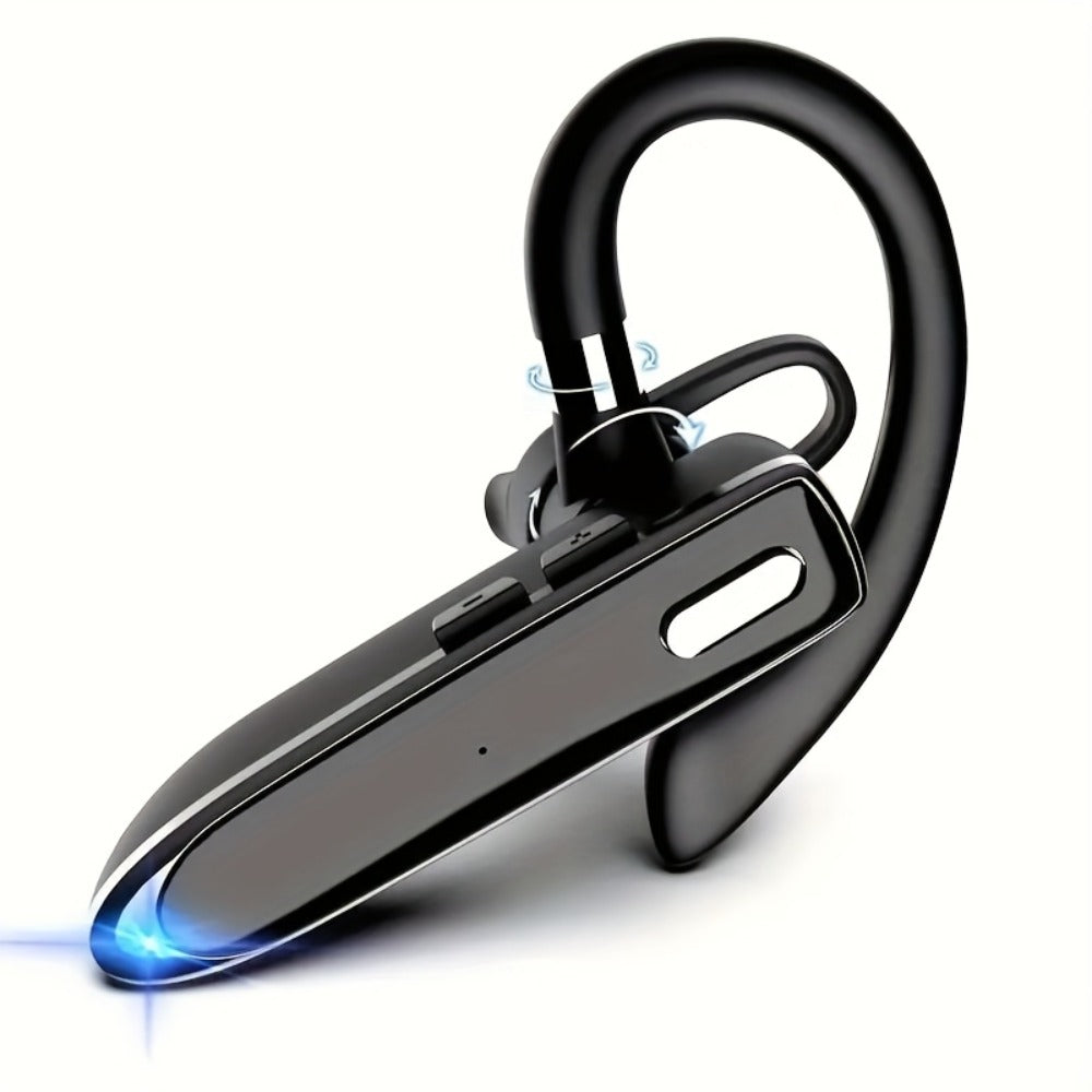 Bluetooth 5.4 Noise Cancelling Wireless Earphone Dual Microphone CVC8.0 200 Hours Talk Time Hands-Free Earpiece for iOS Android Home Office Meeting Driving
