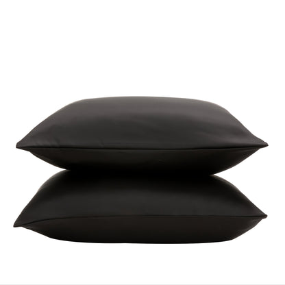 Satin-Look Zippered Pillowcase Collection in Seven Colors and Standard, Queen or King Sizes