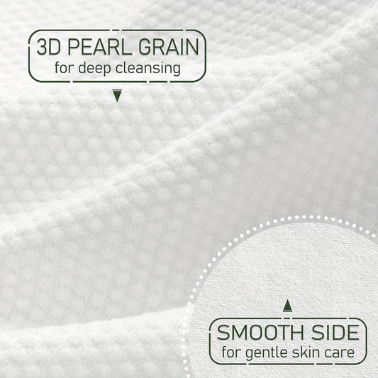 Disposable Facial Towels Bamboo Viscose Fiber Extra Thick Soft Cleansing Makeup Removal Face Towels for Sensitive Skin Travel 10x12 Inches 60 Sheets per Box White Women