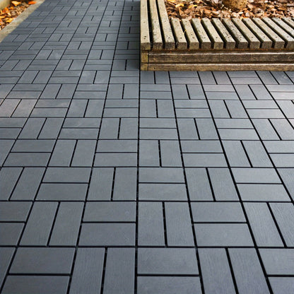 Interlocking Deck Tiles 44-Pack 12"x12" Waterproof Outdoor Patio Tiles – All-Weather PP Material, High Load-Bearing, Easy Snap-Lock Install, Grid Pattern Flooring for Poolside, Balcony, Backyard, Patio & Bathroom