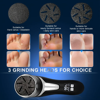 Electric Foot Callus Remover with 10pcs Pedicure Set, IPX7 Waterproof Rechargeable Foot Grinder, Multi-Speed LCD Display Electric Foot File for Dead Skin, Cracked Heels & Smooth Feet – Pink, White, Black