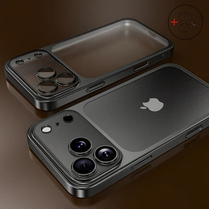 Phone Case Matte Frosted Clear Cover with Built-In Lens Film and Wireless Charging for Select iPhone 12–17 Models
