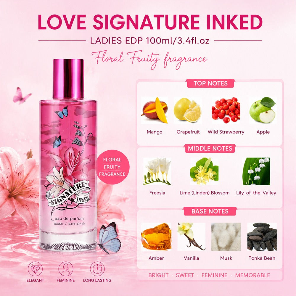 Eau de Parfum for Women 100ml - Fruity Fragrance Spray with Mango Grapefruit Wild Strawberry Apple | Long Lasting EDP for Dating Daily Wear Parties Gift 3.4oz