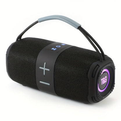 TG668 IPX4 Waterproof Portable Bluetooth Speaker with Color LED Breathing Light – High Power Outdoor Wireless Speaker, TWS Stereo, FM Radio, USB/TF, AUX, Connects Phone Tablet TV, Holiday Gift