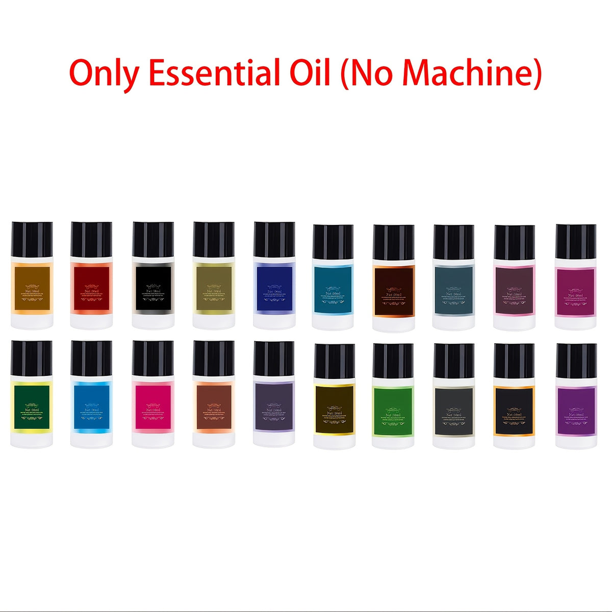 Car Air Freshener Aroma Diffuser with Essential Oils – USB Powered Smart Scent Diffuser for Car, 3/6/10/20 Bottles 0.34oz Essential Oils Included, Compact Cup Holder Design, Multi-Color