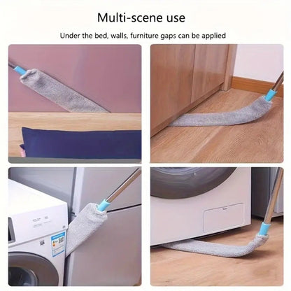 Six-Piece Dust Removal Brush Set with Five Interchangeable Heads and Extendable Gap Duster for Furniture and Floors