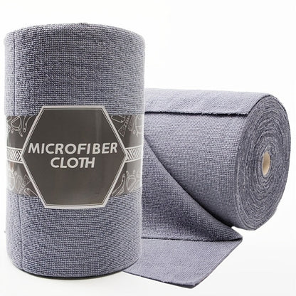 Thirty-Piece Tear-Off Microfiber Cleaning Cloth Roll in Pink, Grey, Lake Blue or Pea Green