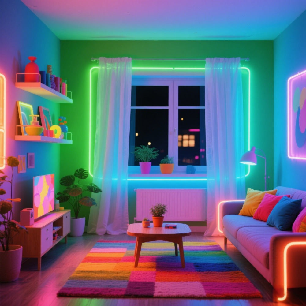 IR Remote LED Strip Lights with Music Sync & DIY Mode - RGB Color Changing Gradient Breathing Flashing for a Home Lash Beauty Routine