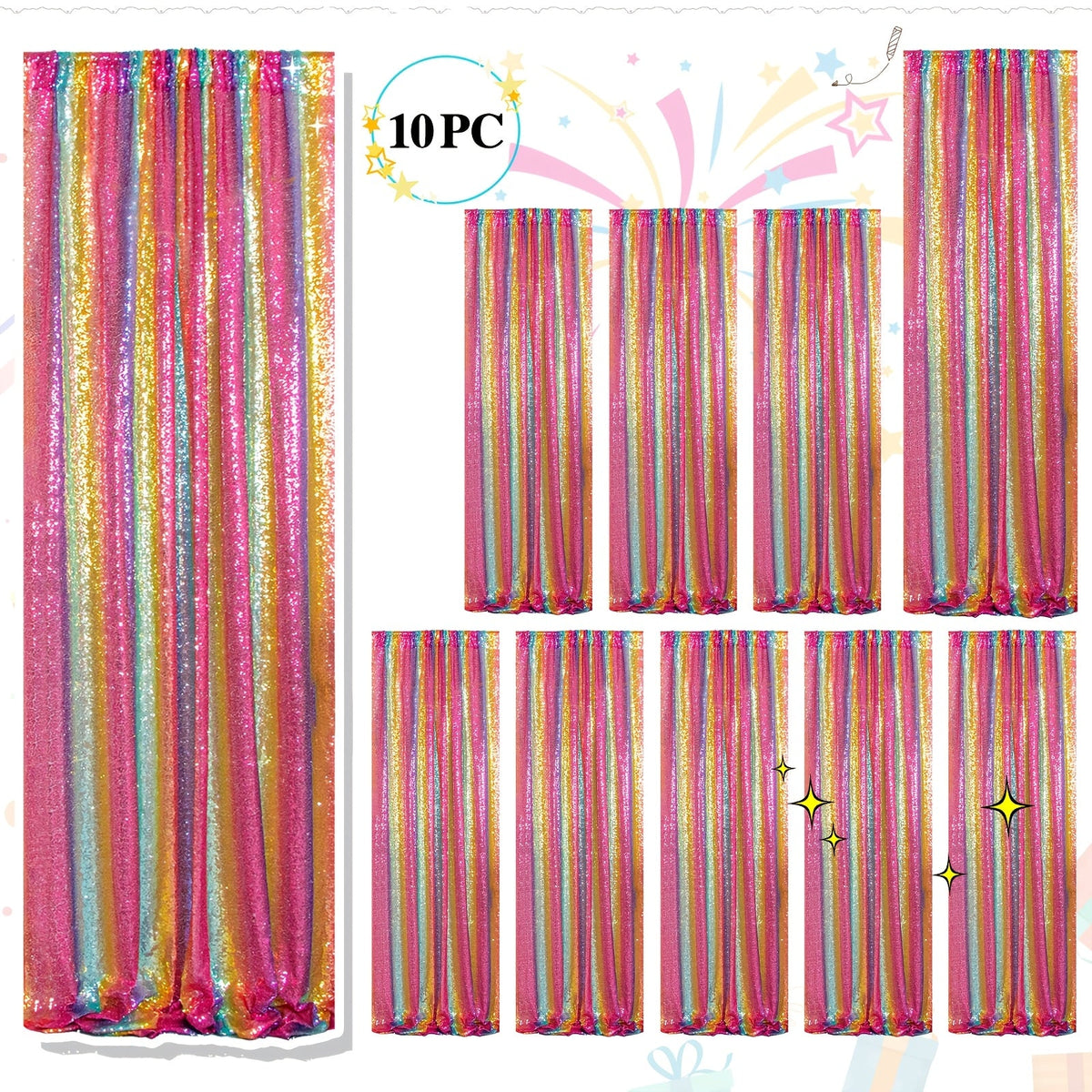 Sequin Backdrop Curtains 2FTx8FT Glitter Photography Background Panels for Party Wedding Birthday for an Everyday Personal Care Routine