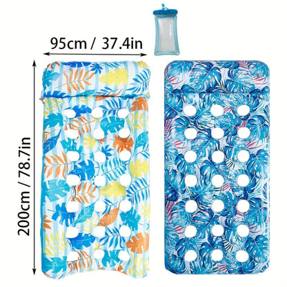 Inflatable Sun Tanning Pool Float Set with 200 x 95cm Mats, Mixed 2-Pack with Cup Holder or Regular 4-Pack
