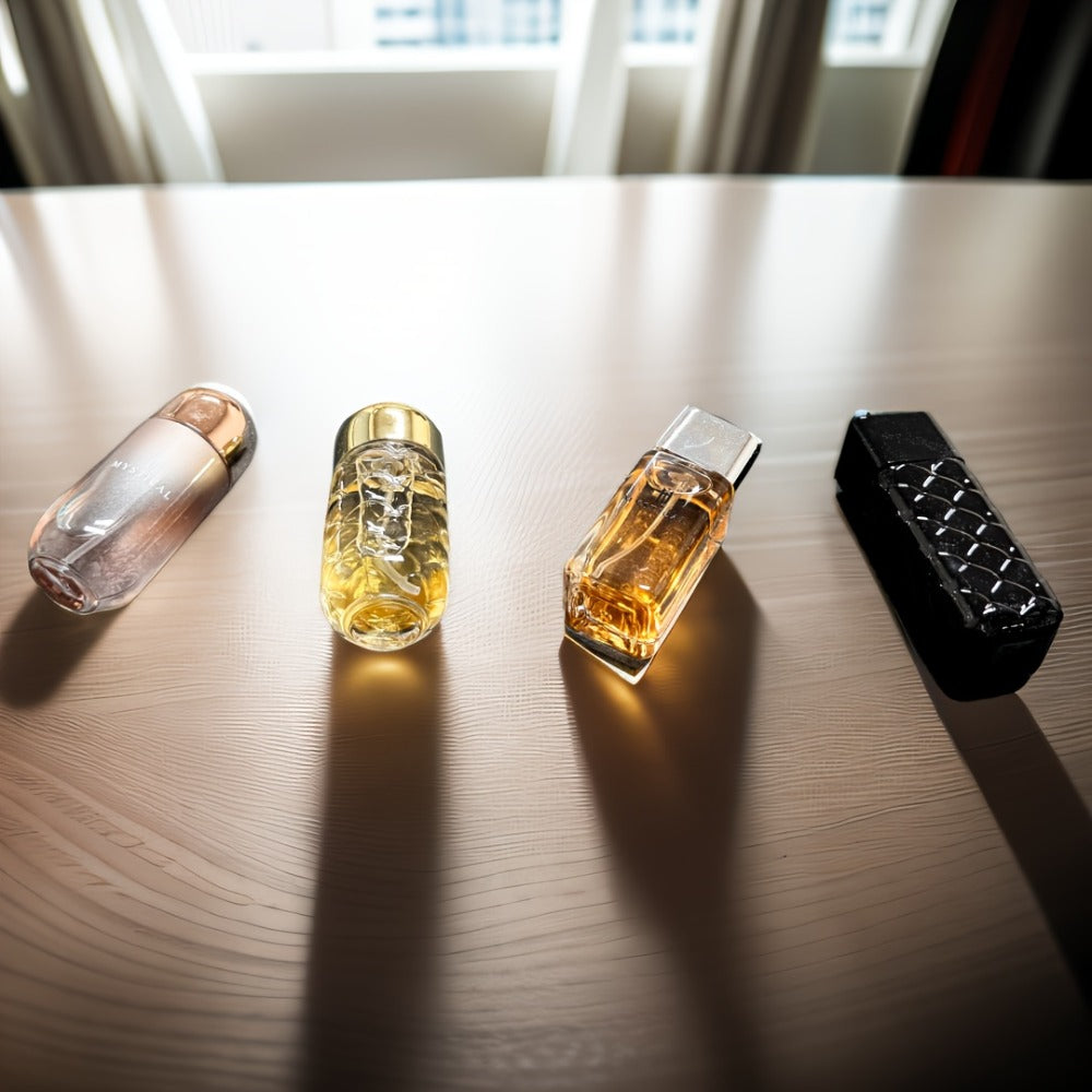 Perfume Gift Set 4 Pieces Travel Size Mini Spray - Long Lasting Fresh Floral Fragrance for Women and Men Unisex Portable Set Mother's Day Valentine Birthday
