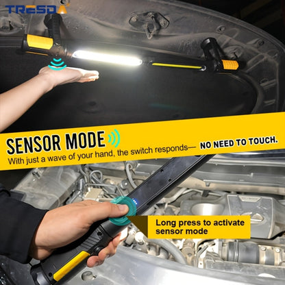 Rechargeable Magnetic LED Work Light with Swivel Hook, Sensor-Control or Standard Floodlight Options