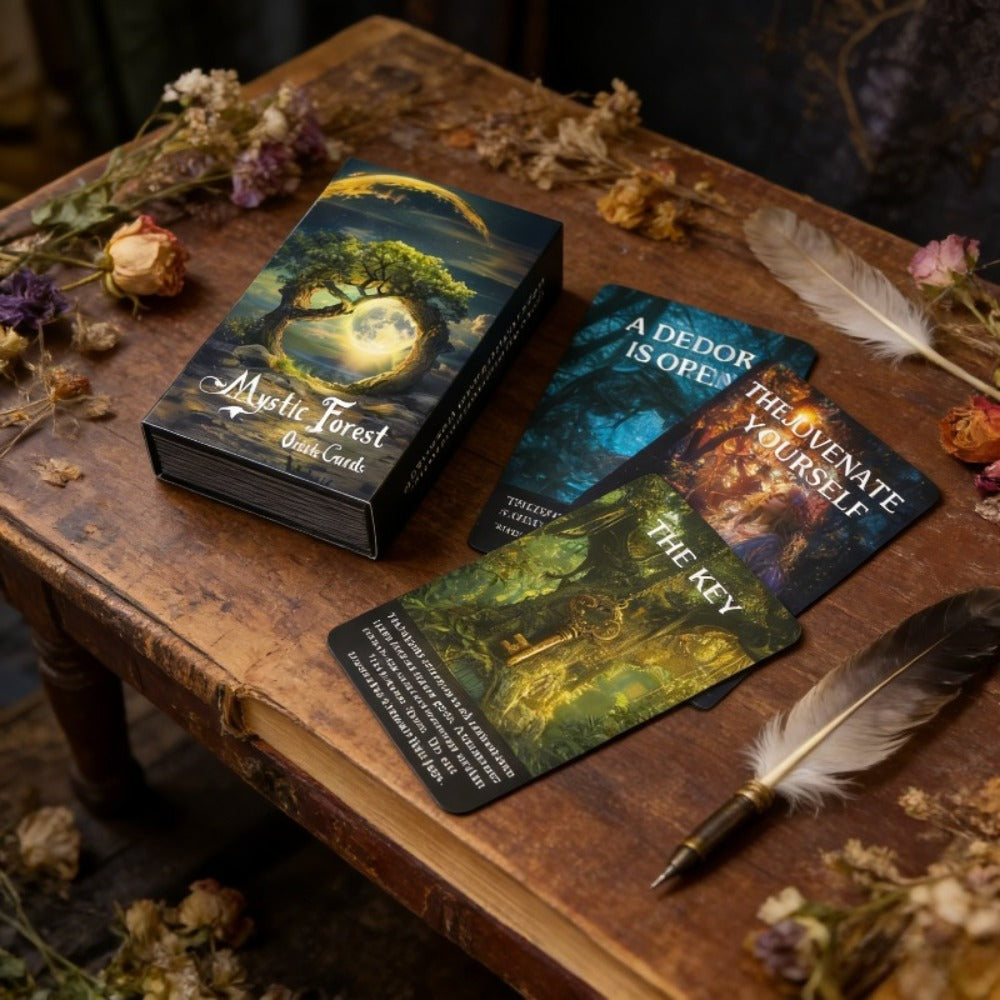 Magic Forest Oracle Cards Deck – Mystical Nature Divination Card Set for Beginners, Intuitive Guidance & Inspiration, Enchanted Woodland Tarot Cards for Adults & Teens, Spiritual Christmas & Birthday Gift