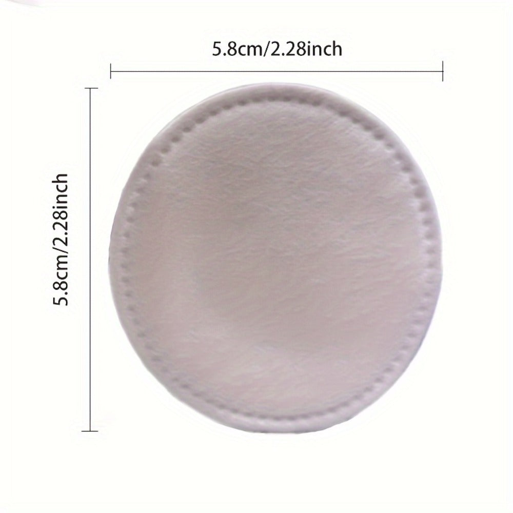 Round Cotton Makeup Remover Pads in 300- or 600-Count Packs with 5.8 cm Diameter and Stitched Edges