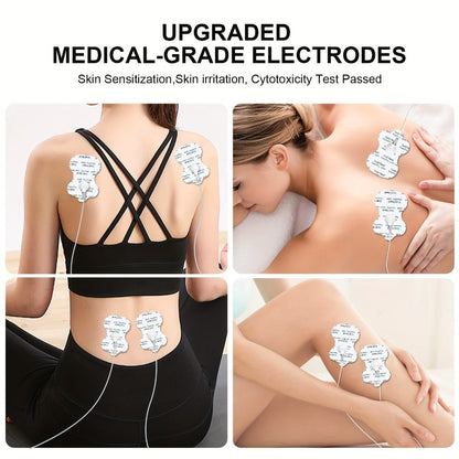 TENS EMS Electrode Pads 35mm Snap Reusable Replacement Pads Highly Conductive Latex Free Non-Irritating Gel for TENS EMS Muscle Stimulator Units 10 20 40 80 Pcs Options