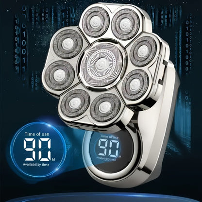 9D Electric Head Shaver for Bald Men – 5-in-1 Cordless Rechargeable Bald Head Razor & Grooming Kit for Home and Travel