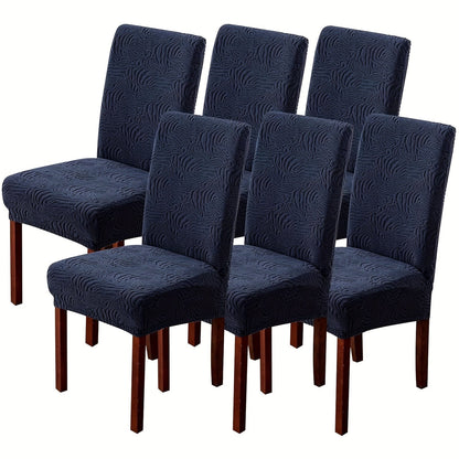 Chair Cover Set of 4 or 6 Stretch Jacquard Dining Slipcovers in Eight Available Color Choices